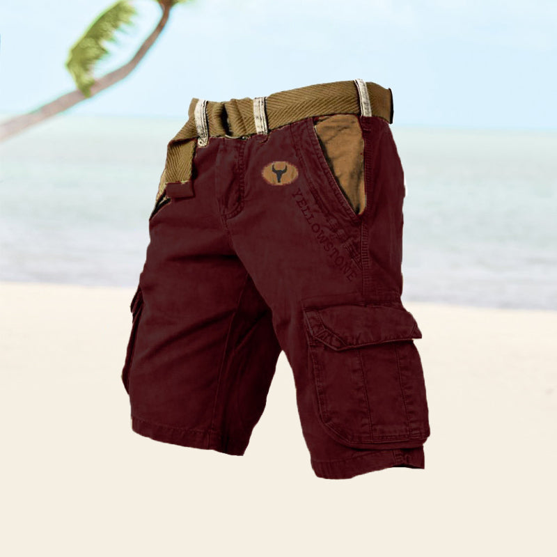 Pablo | Herren-Cargoshorts mit verstellbarem Gürtel und Taschen
