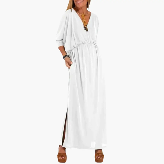 Pilar | Robe longue pour femme avec col en V