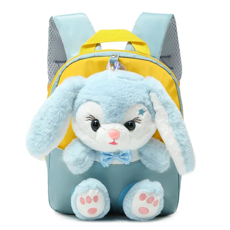 Mochi | Kinderrucksack mit Plüschhase und Reißverschluss