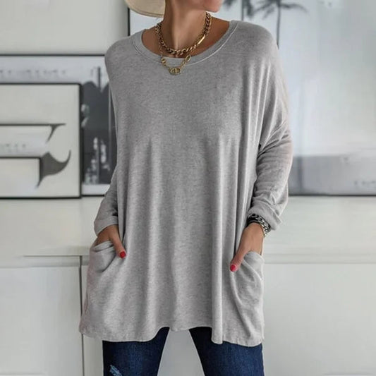 Aris | Bluse mit langen Ärmeln und lockerem Sitz für Damen