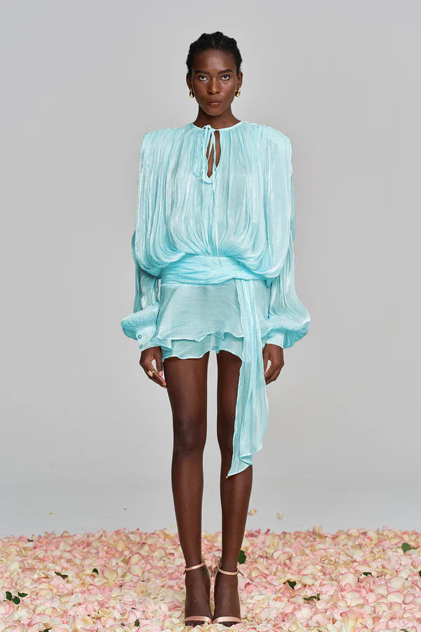Fermina | Vestido Mini Elegante para Mujer con Mangas Abullonadas