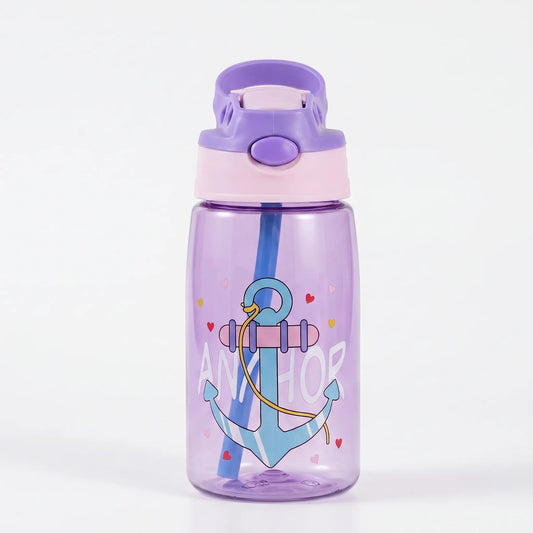 Kimi | Bouteille enfant avec couvercle rabattable et paille intégrée