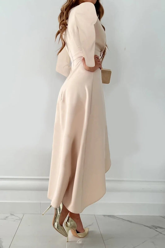Nélida | Women's Spring V-Neck Wrap Midi Dress
