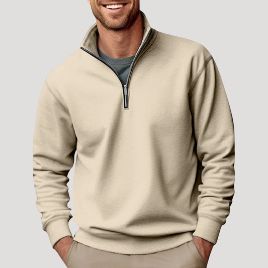 Renzo | Sudadera para hombre con cuello alto y media cremallera