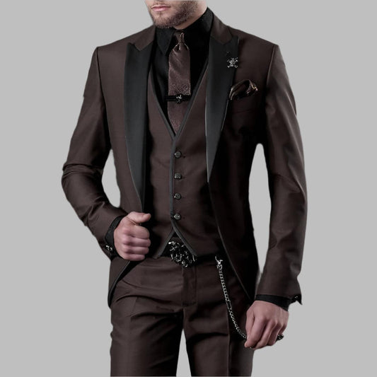 Diego | Dreiteiliger Hochzeitsanzug für Herren mit formellem Design