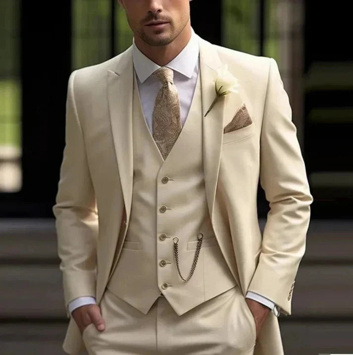Eduardo | Dreiteiliger Herrenanzug mit klassischer Jacke und Hose