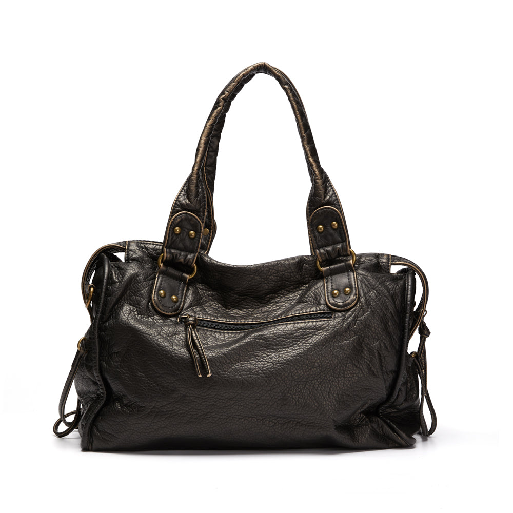 Raquel | Bolso Grande de Hombro con Bolsillos y Cremallera