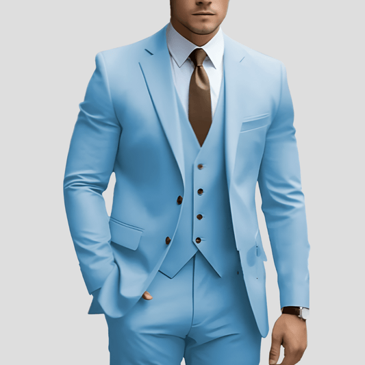 Iker | Men's three-piece suit with straight vest