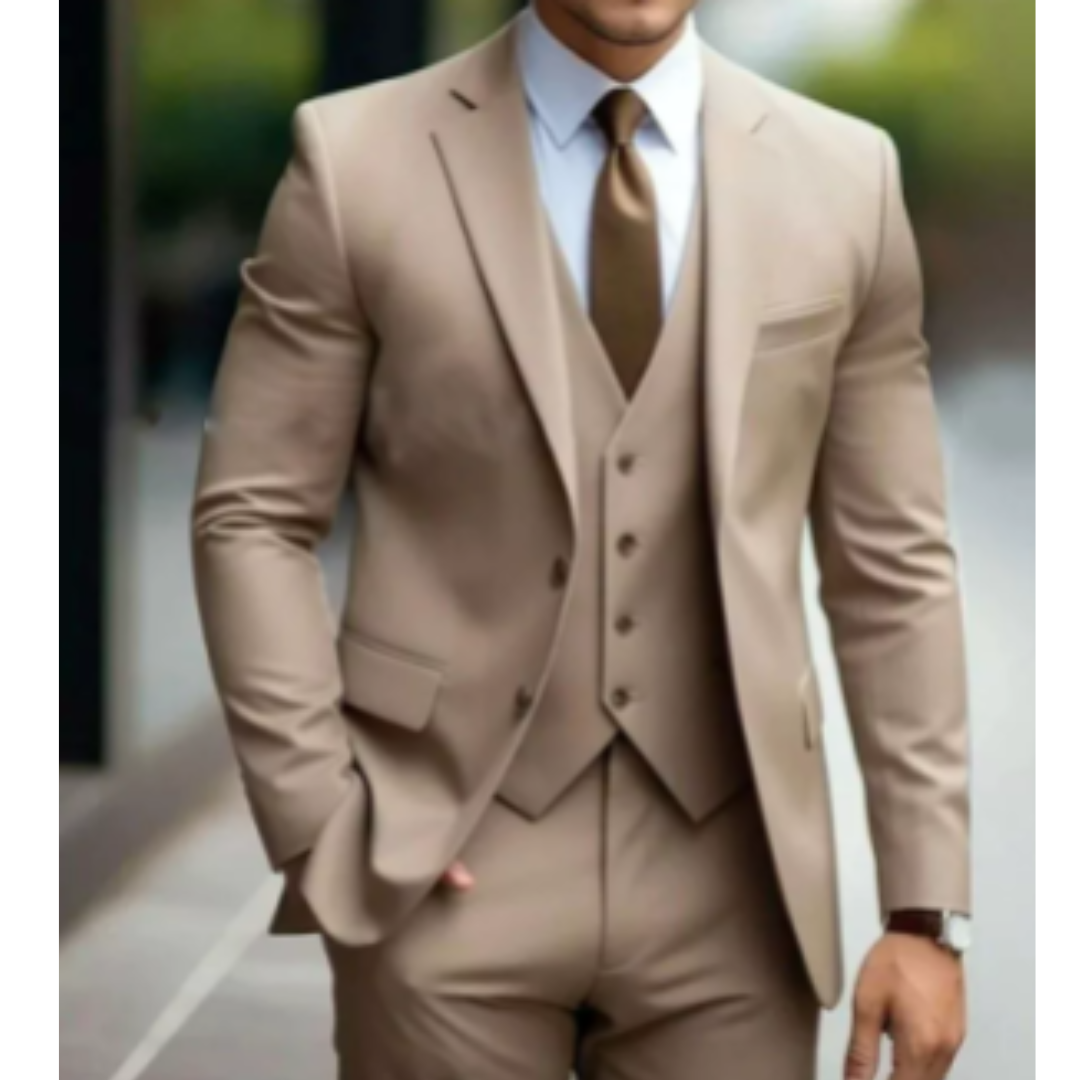 Gregorio | Dreiteiliger Herrenanzug mit Weste und Slim-Fit Sakko | Formal