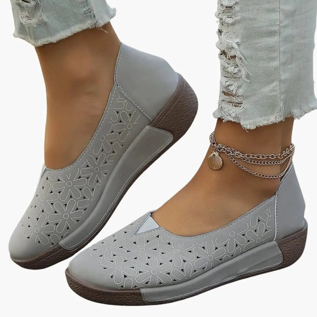 Elisa | Mocassins pour femme avec dessus en cuir et semelle orthopédique