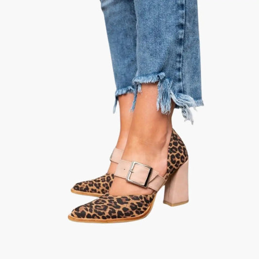 Liliana | Sandalias para mujer con parte superior de ante y tacón estable