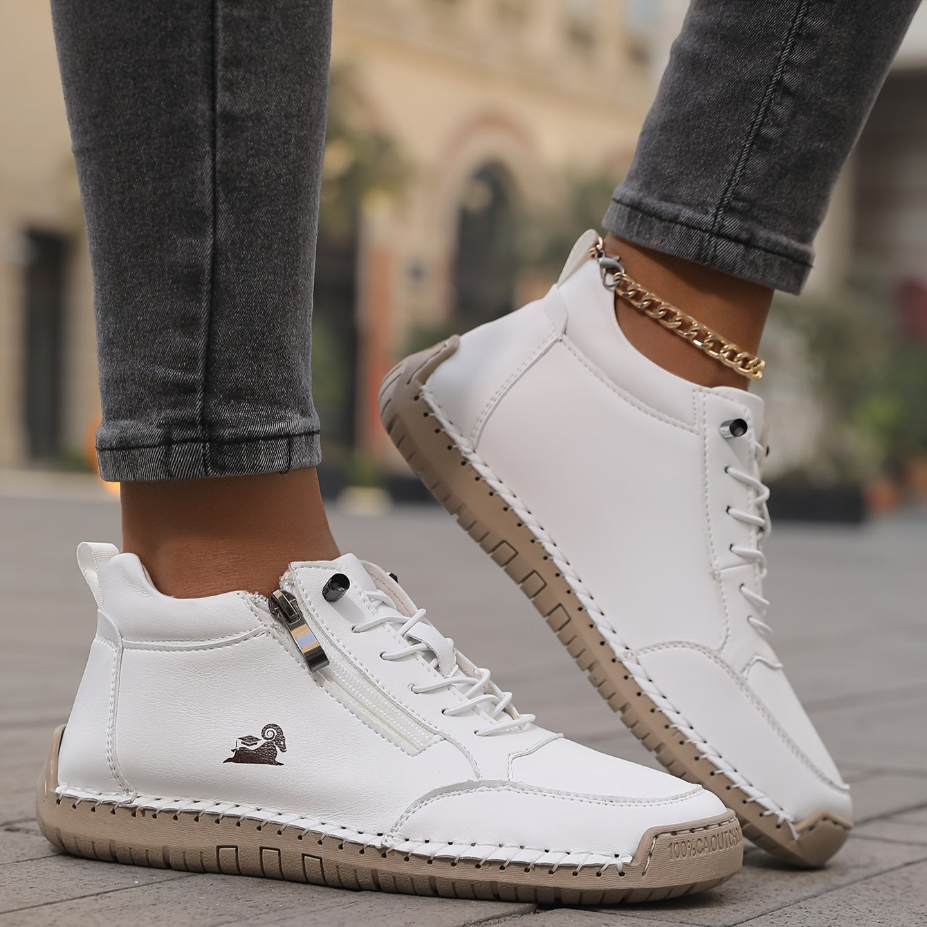 Chantal | Elegante Frühlings-Sneaker für Damen mit Reißverschluss