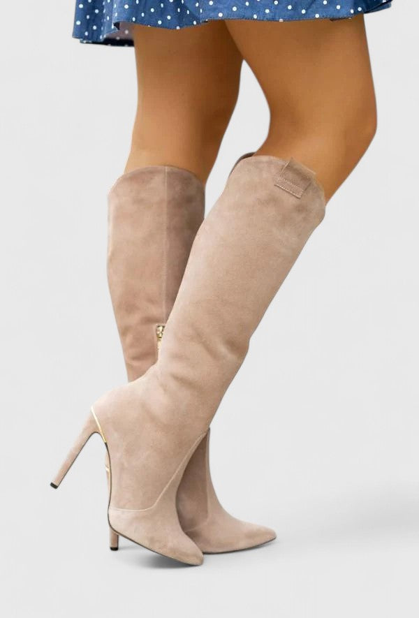 Amparo | Klassische hohe Damenstiefel für den Frühling mit spitzer Kappe