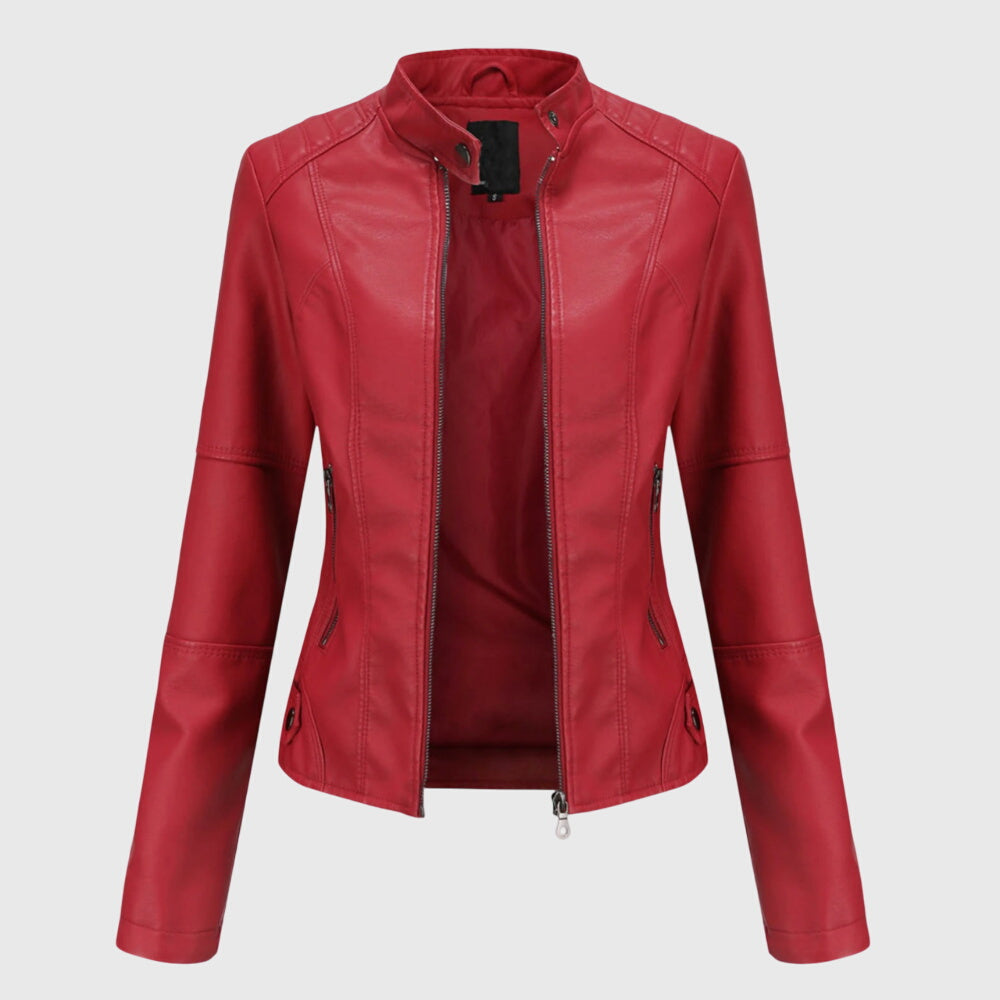 Solana | Chaqueta de cuero para mujer con estilo y cremallera