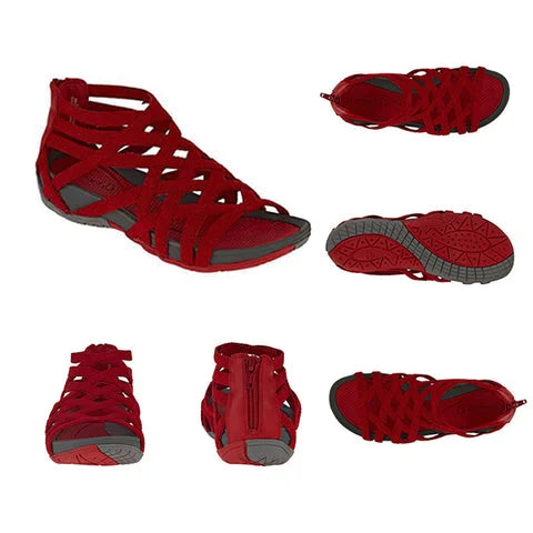 Alicia | Orthopädische Sandalen mit gekreuzten Riemen und offenem Design