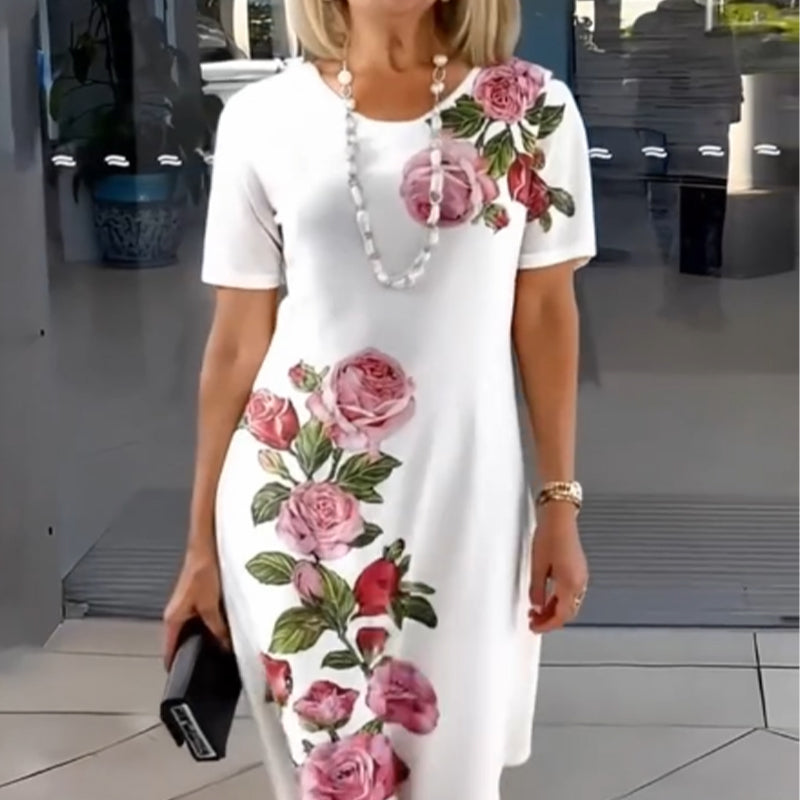 Amaya | Vestido midi para mujer con estampado floral de verano