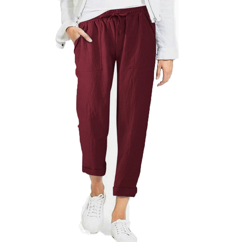 Hiro | Pantalón largo con cintura elástica y cordón