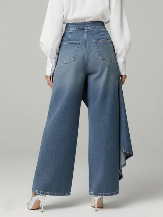 Carmela | Jeans amplios de tiro alto y botones frontales
