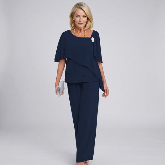 Leonor | Women's set with cape and wide pants