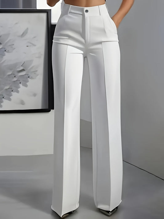 Paulina | Pantalón para mujer de tiro alto y pierna ancha
