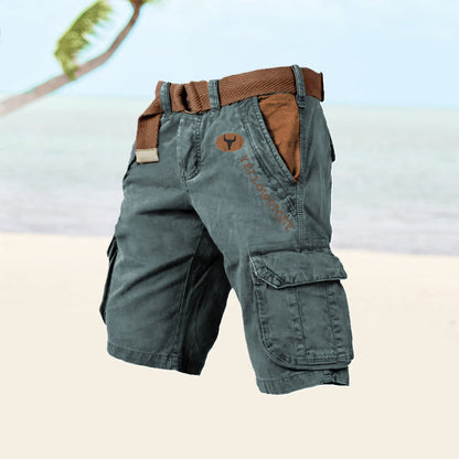 Pablo | Herren-Cargoshorts mit verstellbarem Gürtel und Taschen  