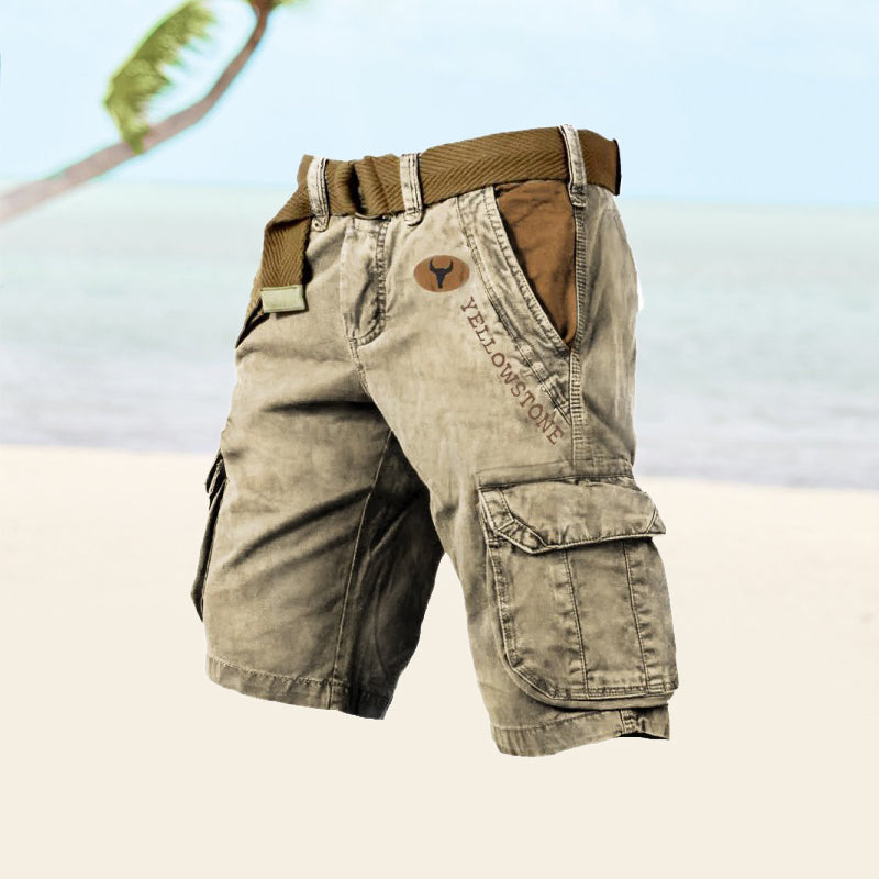 Pablo | Herren-Cargoshorts mit verstellbarem Gürtel und Taschen  