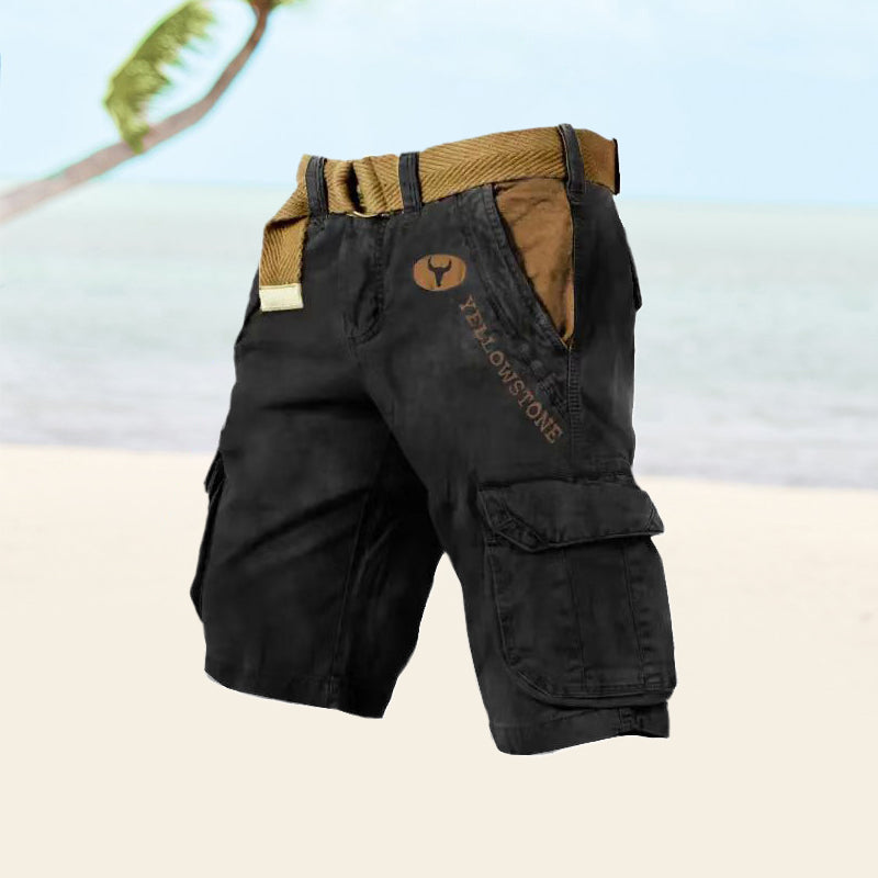 Pablo | Herren-Cargoshorts mit verstellbarem Gürtel und Taschen  