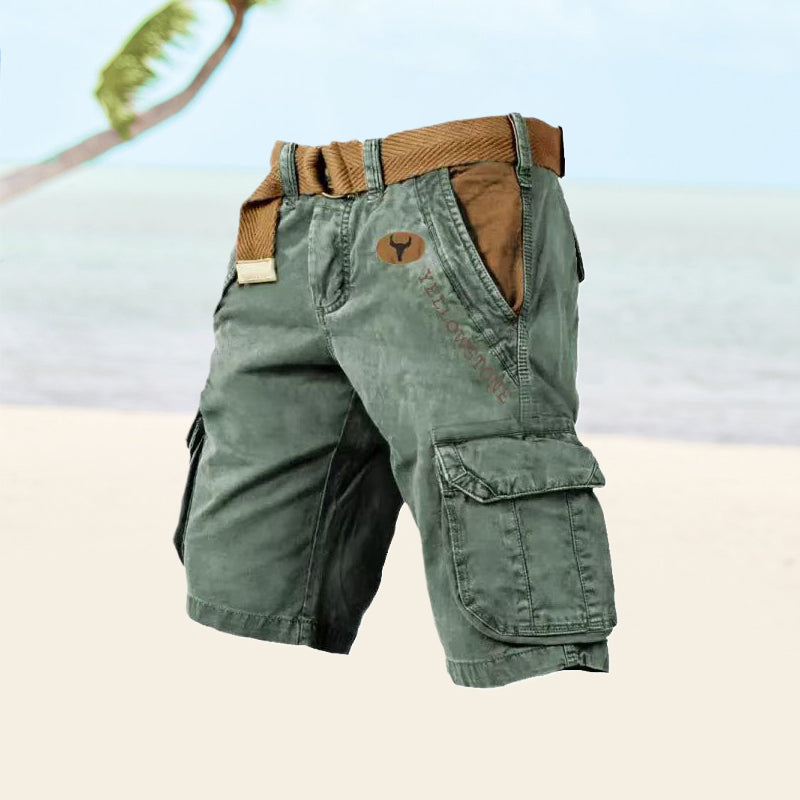Pablo | Herren-Cargoshorts mit verstellbarem Gürtel und Taschen  