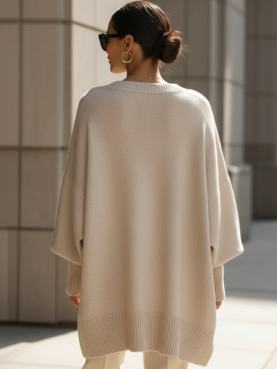 Palomares | Oversize Damenpullover mit weiten Ärmeln, weich und weit | Warm  