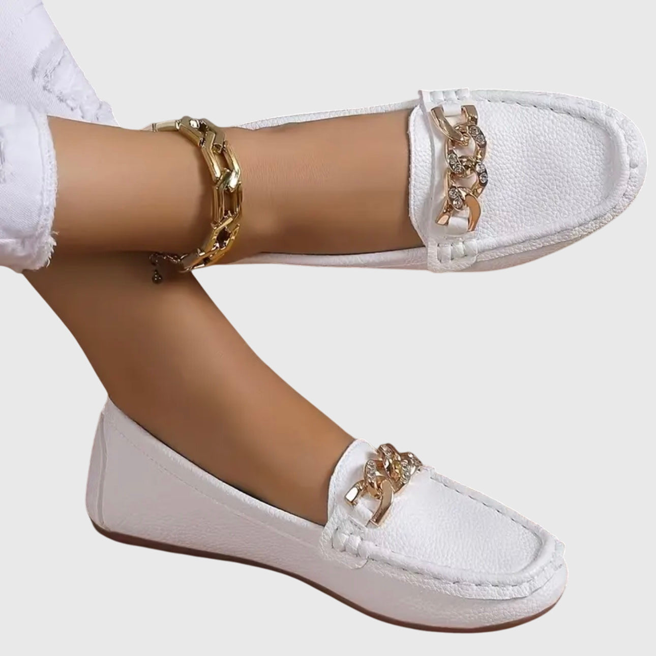 Melira | mocasines ortopédicos con detalle metálico y diseño