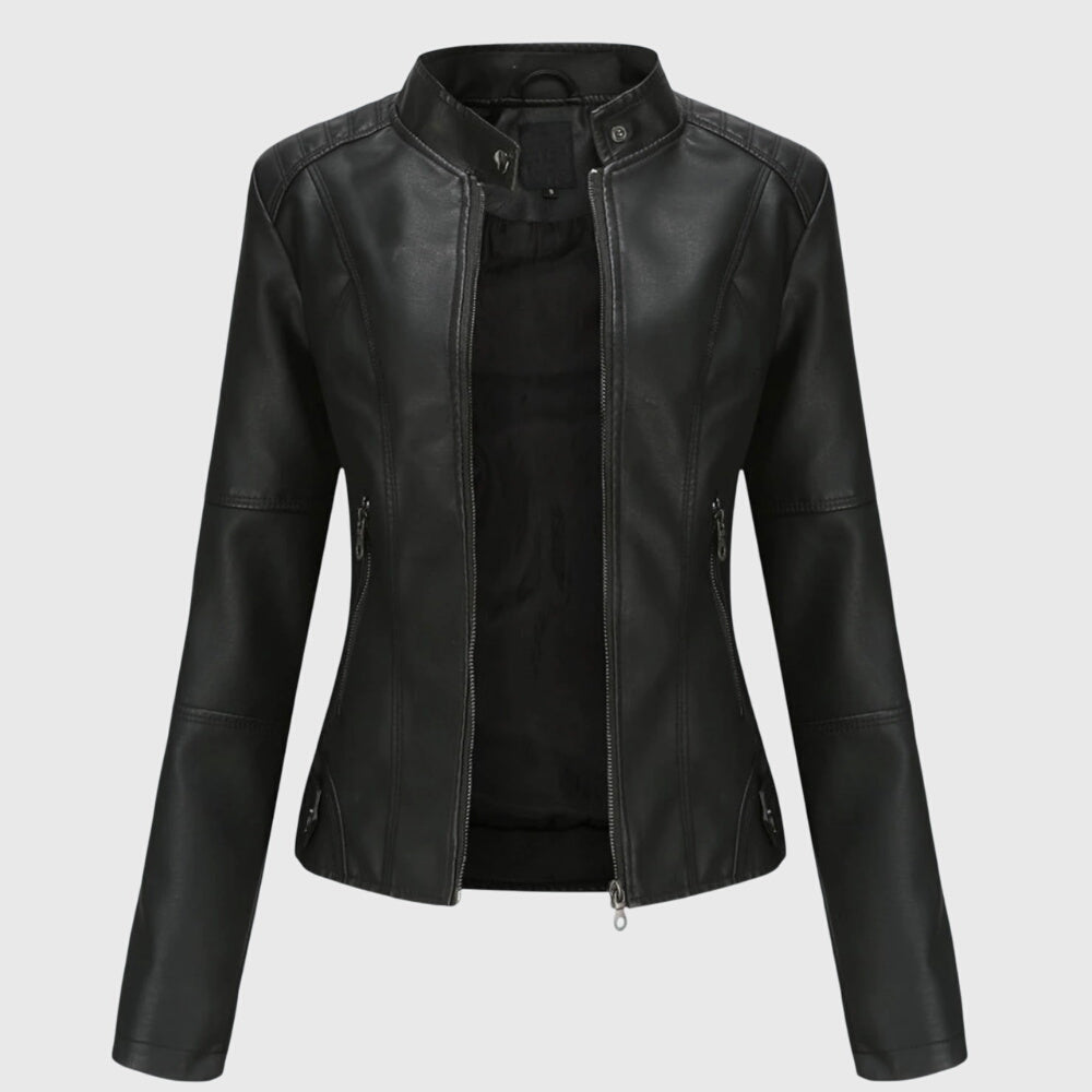 Solana | Chaqueta de cuero para mujer con estilo y cremallera