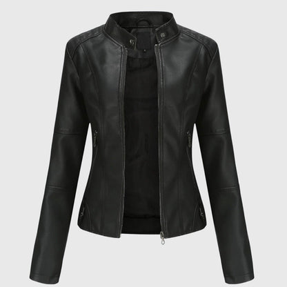 Solana | Chaqueta de cuero para mujer con estilo y cremallera