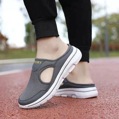 Alba | Zapatillas de casa ortopédicas con malla y suela gruesa