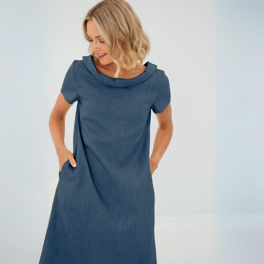 Velmira | Short dress with short sleeves and loose design