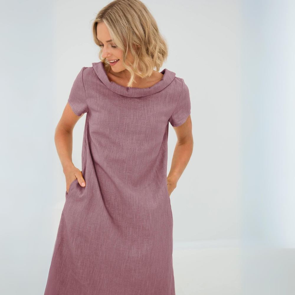 Velmira | Short dress with short sleeves and loose design