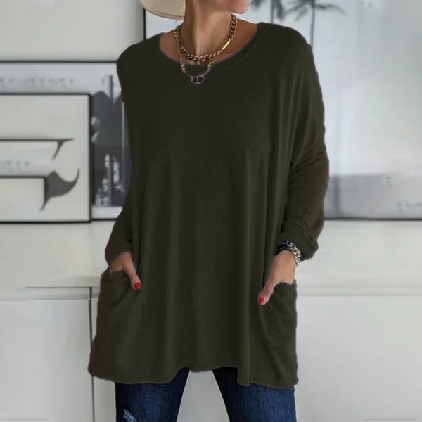 Aris | Bluse mit langen Ärmeln und lockerem Sitz für Damen