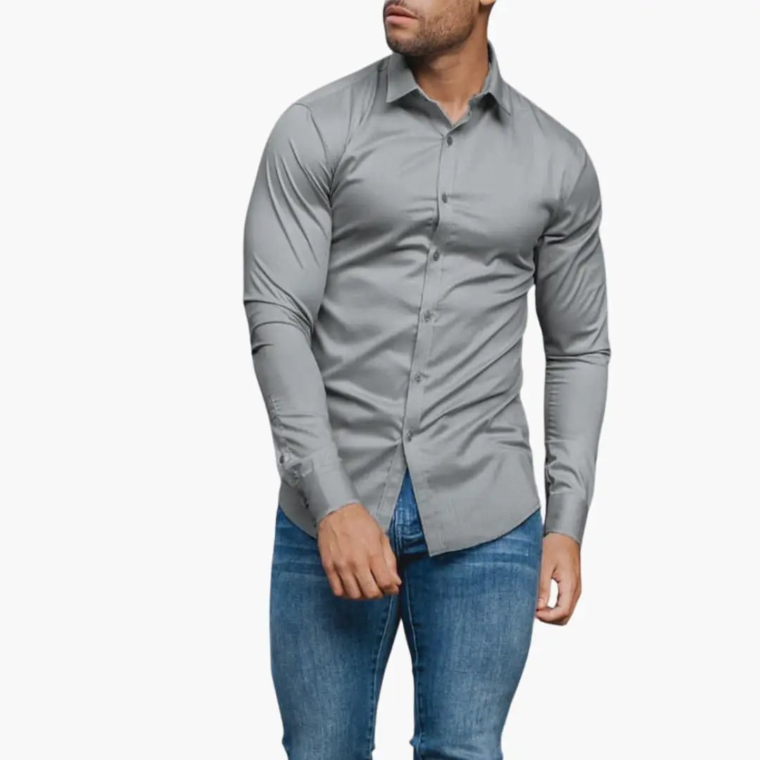 José | Camisa slim fit para hombre con botones y manga larga