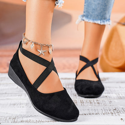 Maristela | Women's Shoes with Criss-Cross Straps and Rounded Toe | Casual