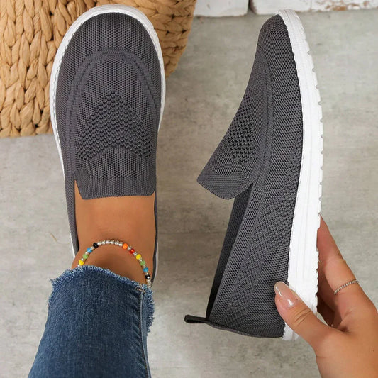 Claria | lässige schnürsenkellose Sneaker für Damen mit atmungsaktivem Textil