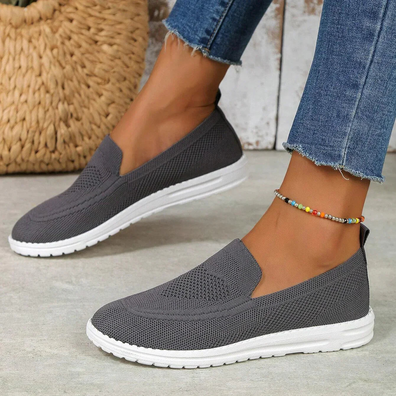 Claria | Zapatillas casual para mujer sin cordones con tejido transpirable