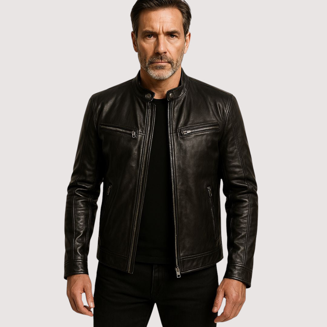 Mark | Slim-fit Zip-up Biker Jacket