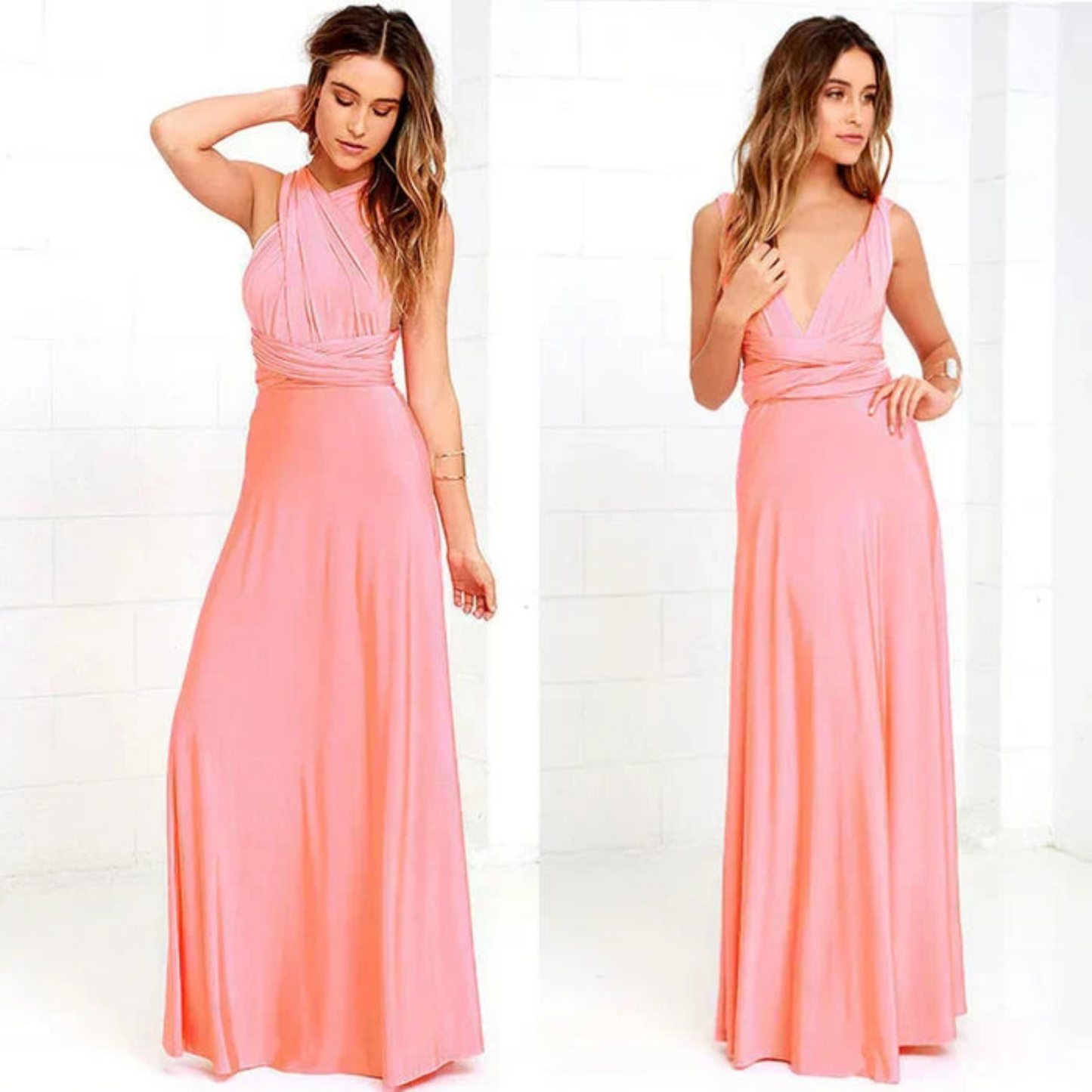 Elena | Vestido largo con espalda descubierta y diseño multiuso