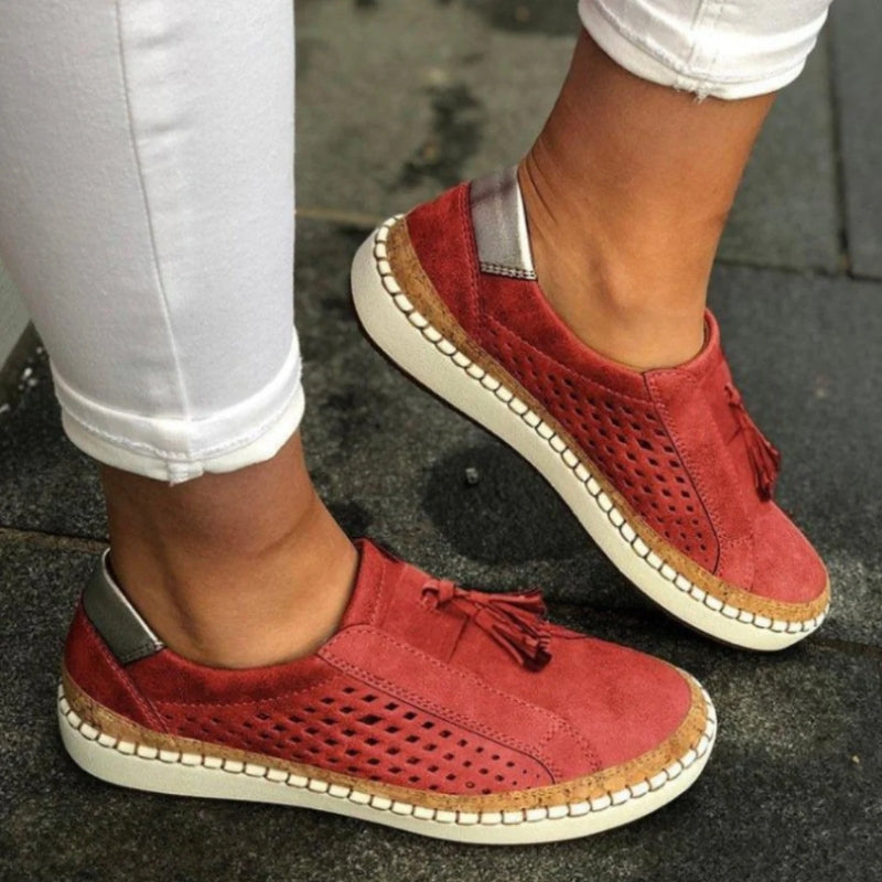 Elara | Women's Perforated Breathable Slip-On Sneakers | Lightweight