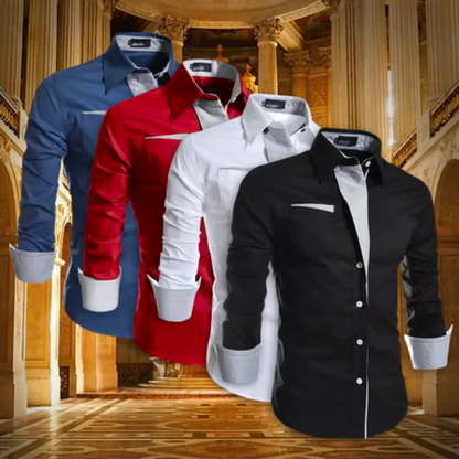 Andrés | Chemise à manches longues et fermeture boutonnée, col classique