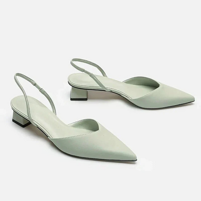 Belora | Damen-Sandalen mit spitzer Zehenpartie und niedrigem, offenen Absatz  