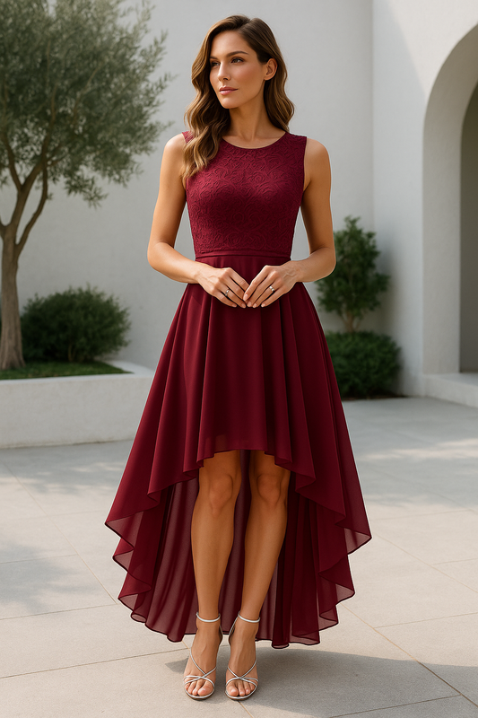 Sonia | Elegantes asymmetrisches Kleid für Hochzeitsgäste  