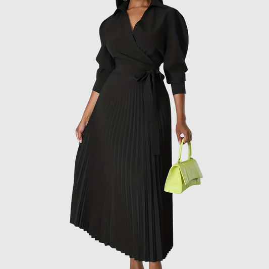 Velinas | Weiches, plissiertes Midikleid