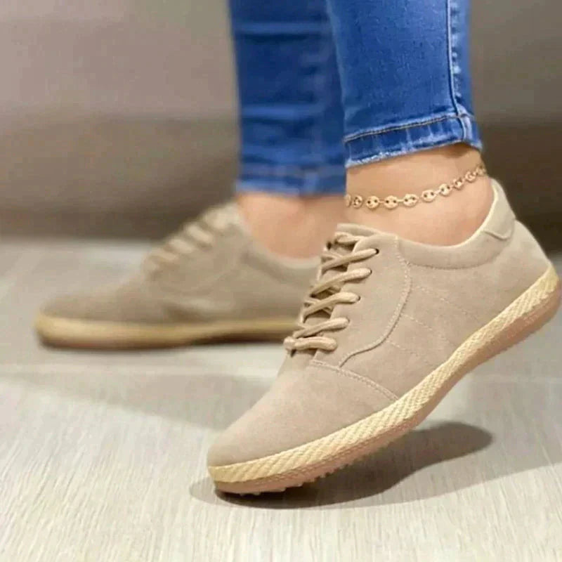 Laura | Zapatos ortopédicos elegantes planos con cordones diseño cerrado