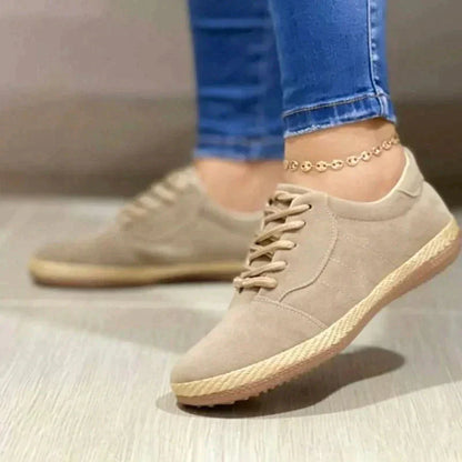 Laura | Zapatos ortopédicos elegantes planos con cordones diseño cerrado