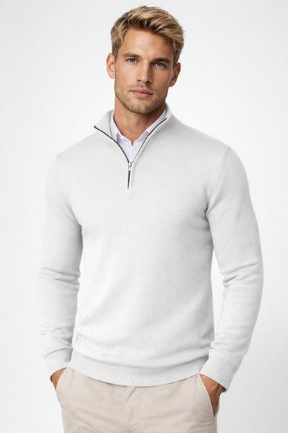 Velmior | Men's Half-Zip Mock Neck Sweater